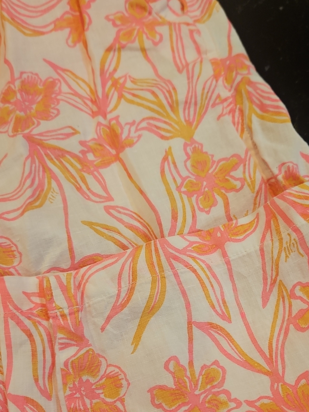Lilly Pulitzer Pink Floral Drawstring Capris - Picture 4 of 9